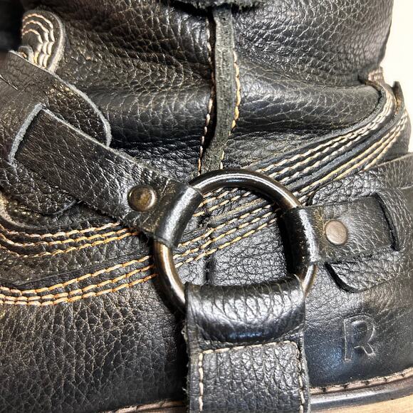 Roan by Bed Stu Men's Boot with Zip Size 11 Black Barcelona Rust - Picture 15 of 16